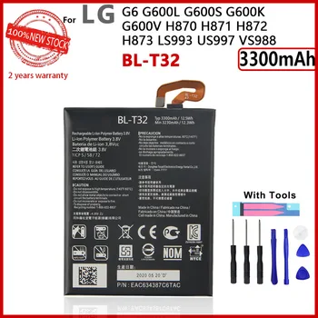100% Originali baterija BL-T32 Baterija LG G6 G600L G600S G600K G600V H871 H872 H873 LS993 US997 VS988 T32 BLT32 3300mAh+Dovanos Įrankiai