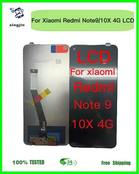 100% Testas Xiaomi Redmi 9 Pastaba LCD Ekranas Touch Panel Jutiklis skaitmeninis keitiklis Asamblėjos Redmi 10X 4G LCD M2003J15SG Ekranas
