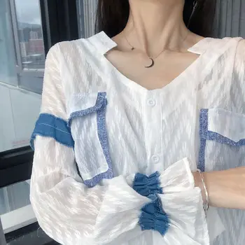 2020 m. pavasarį, vasarą, rudenį naujų moterų mados atsitiktinis šifono marškinėliai moteris moteris OLIS moterims palaidinės Vq169