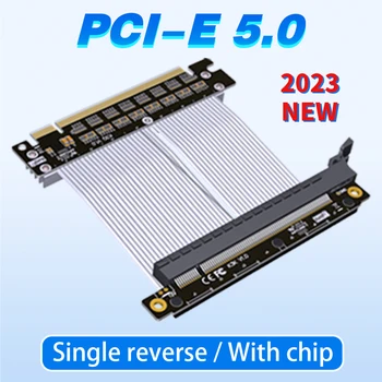2023 NAUJAS VDA Stove PCI-E 5.0 X16 Vieną Atvirkštinio Grafika Kortelės ilgiklis PCIe 16x Sidabro K33QK-SI už A4 ITX Važiuoklės