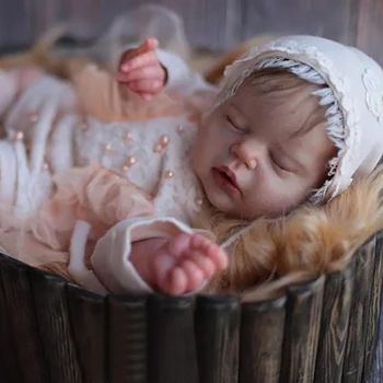22 Colių Lėlės Reborn Rinkinio Alexis Miega Baby Girl Unpainted 