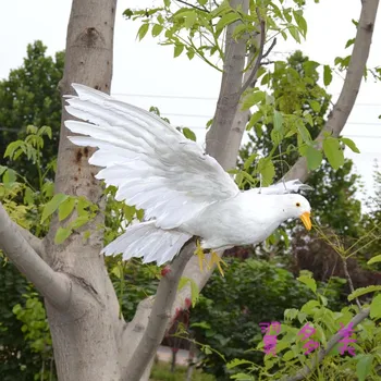 didelis 43x80cm baltos plunksnos doveHandmade modelis,polietileno& plunksnos taikos paukštis ,salė prop,namų,apdailos žaislą dovanų w3979