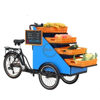 Geriausios Kokybės Elektros Variklio Triračiai, Mobiliesiems Maisto Krepšelius Cargo Bike 3 Varantys Gėlių, Vaisių Ir Daržovių,
