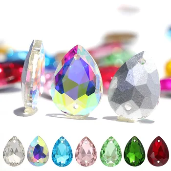 Gražus Stiklo Kristalų Siūti Kalnų Krištolas Ašaros Aukštos Kokybės Pointback Geriausias Diamond Lašelis Siuvimo Kalnų Krištolas Drabužių B1039