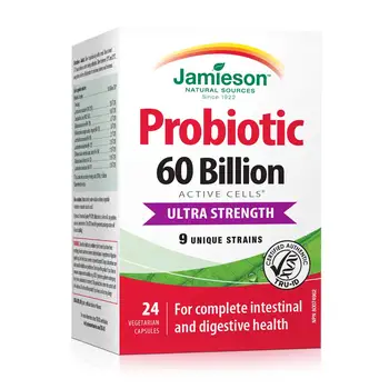 Jamieson Kanada Probiotikai 60 Mlrd. Aktyvių Ląstelių - Ultra Koncentracija - 24 Kapsulės