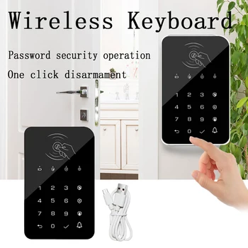 JAV Plug Wireless Touch Pad Klaviatūros Doorbell Namų Aptikimo Signalizacijos Langas Montuojamas Lauko RFID Kortelės Slaptažodį Biuras