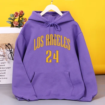 Los Andželas 24 Kalifornijos Laiškas Išspausdintas Hoodie Moteris Mados Harajuku Bliuzono Rudenį Kokybės Marškinėlius, Gatvės, Kasdieniai Drabužiai