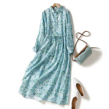 Moteriški Vasaros Suknelės iki 2023 m. Naujas Gėlių Spausdinti Medvilnės Sundress Mados Streetwear Atsitiktinis Palaidų Paplūdimio Suknelės Moterims