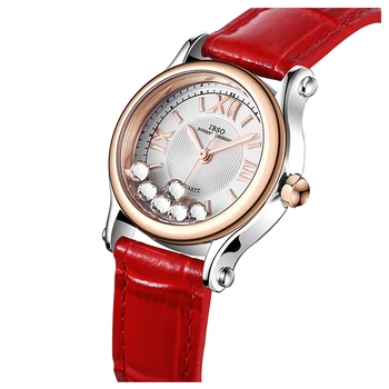 Prabangos Prekės Ženklo Moterų Laikrodžiai Raudona Oda Atspari Vandeniui Vertus Laikrodis Moterų Aukso Dizaineris Laikrodis Elegantiškas Sidabro Lady Laikrodžiai Plieno