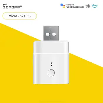 SONOFF Micro Mini USB Adapterį Switch 2VNT/komplektas 5V Wifi USB Maitinimo Adapteris 