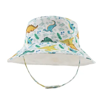 Vasaros Dvipusis Baby Kibiro Kepurę Vaikų Berniukų Žvejys Skrybėlę Spausdinti Panama Kepurė Vasarą Lauke, Vaikų Mergaičių Saulės Bžūp