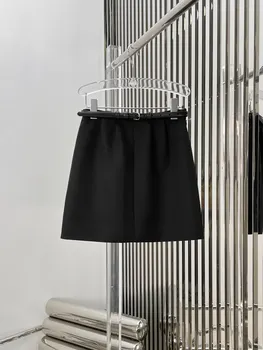 Vilnos pusė sijonas, diržas, juosmens dizaino laisvalaikio universalus mados 2023 vasarą karšto naujas