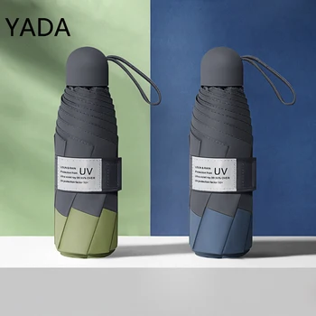 YADA 5 Lankstymo 8 K Skėtis Ultralight Mini Pocket Parapluie Lietaus Ir Saulės Skėčiai Moterų Anti UV Nešiojamas Skėtis YS220020